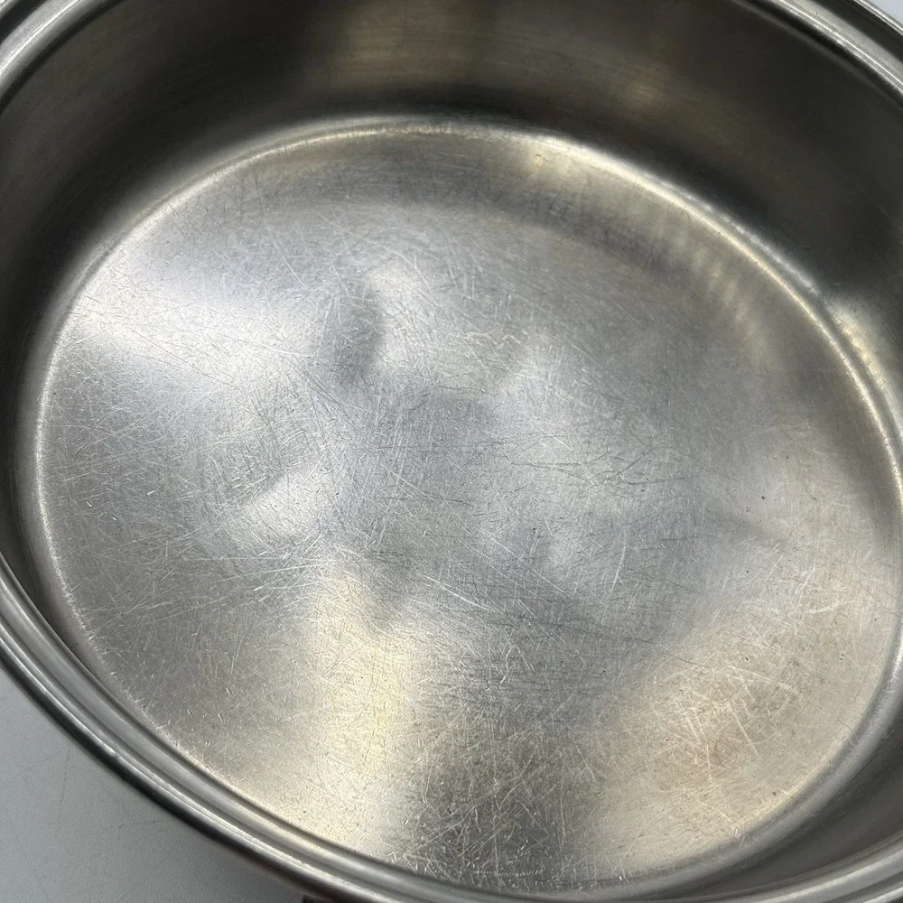 Vtg Lifetime Frying Pan Skillet Cookware 18/8 Stainless Steel 8